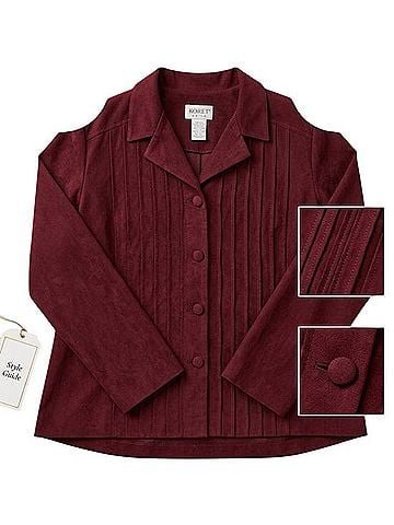 Koret Pleated Button-Front Jacket Blazer (view 1)