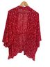 Lucky Brand 100% Polyester Floral Red Kimono One size - photo 2