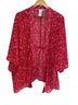 Lucky Brand 100% Polyester Floral Red Kimono One size - photo 1
