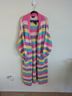 Dressed in LALA 100% Acrylic Stripes Multi Color Pink Cardigan Size M - photo 4