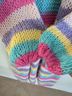 Dressed in LALA 100% Acrylic Stripes Multi Color Pink Cardigan Size M - photo 6