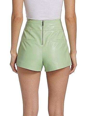 Alice + Olivia Donald Faux Leather Shorts (view 2)