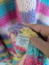 Dressed in LALA 100% Acrylic Stripes Multi Color Pink Cardigan Size M - photo 8