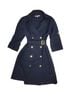 Sharagano Blue Gold Trenchcoat Size 6 - photo 1