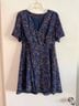 Madewell 100% Polyester Floral Blue Pink Casual Dress Size 4 - photo 5