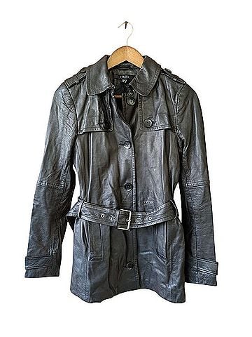 J Brand Lamb Leather Trenchcoat (view 1)