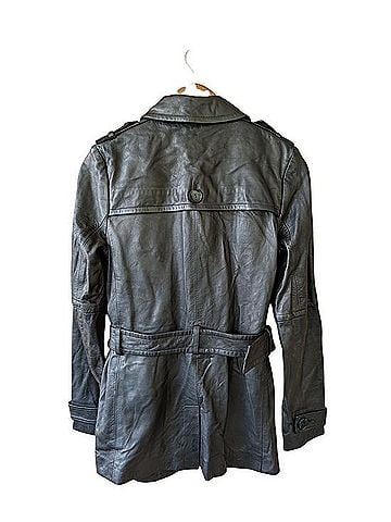 J Brand Lamb Leather Trenchcoat (view 2)