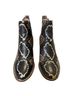 Madewell 100% Leather Snake Print Tan Black Ankle Boots Size 5 - photo 6