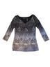 Axcess 100% Nylon 100% Polyester Floral Multi Color Long Sleeve Blouse Size S - photo 1