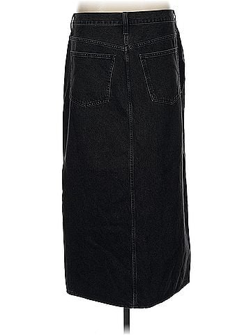 Madewell Madewell Denim Mid-Rise Maxi Skirt in Lunar Wash (view 2)