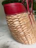Coach 100% Straw 100% Leather Red Multi Color Tan Tote One size - photo 3