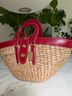 Coach 100% Straw 100% Leather Red Multi Color Tan Tote One size - photo 4