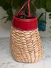 Coach 100% Straw 100% Leather Red Multi Color Tan Tote One size - photo 13