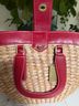 Coach 100% Straw 100% Leather Red Multi Color Tan Tote One size - photo 8