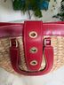 Coach 100% Straw 100% Leather Red Multi Color Tan Tote One size - photo 14