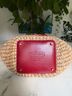 Coach 100% Straw 100% Leather Red Multi Color Tan Tote One size - photo 7