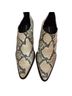 DKNY 100% Leather Snake Print Gray Black Ankle Boots Size 7 1/2 - photo 1