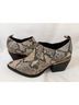 DKNY 100% Leather Snake Print Gray Black Ankle Boots Size 7 1/2 - photo 5