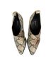 DKNY 100% Leather Snake Print Gray Black Ankle Boots Size 7 1/2 - photo 4