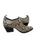 DKNY 100% Leather Snake Print Gray Black Ankle Boots Size 7 1/2 - photo 10