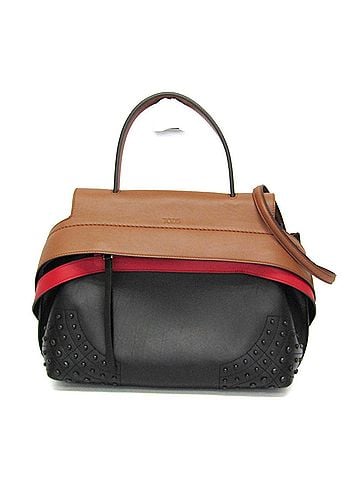 Tod's Tod's Wave Medium Women's Leather Handbag,Shoulder Bag Black,Brown (view 1)