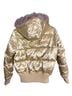 Rocawear 100% Nylon 100% Polyester 60% Dri-release 40% Felt Gold Jacket Size M - photo 1