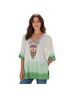 Chico's White Green Short Sleeve Blouse Size 3 - photo 1