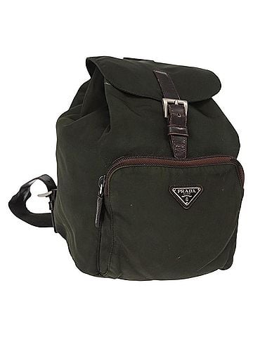 Prada Front Pocket Tessuto Khaki Nylon Backpack Bag (view 1)