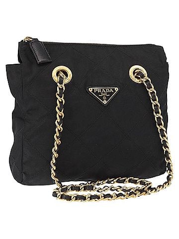 Prada Re-Edition 1995 Chain Tote Quilted Re-Nylon Black Nylon Shoulder Bag Bag (view 1)