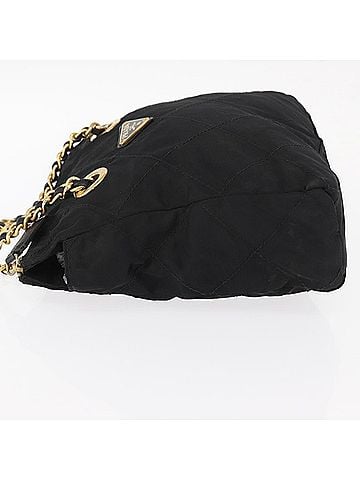 Prada Re-Edition 1995 Chain Tote Quilted Re-Nylon Black Nylon Shoulder Bag Bag (view 2)