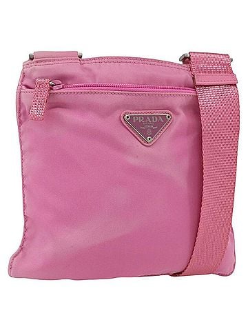 Prada Front Pocket Messenger Tessuto Pink Nylon Shoulder Bag Bag (view 1)