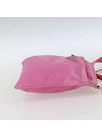 Prada Front Pocket Messenger Tessuto Pink Nylon Shoulder Bag Bag (view 2)