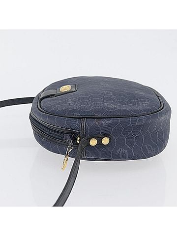 Dior Vintage Honeycomb Canvas Navy Canvas Shoulder Bag Bag (view 2)