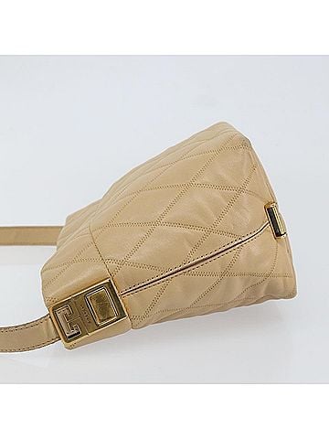 Givenchy Gv Bucket Quilted Leather Beige Leather Shoulder Bag Bag (view 2)