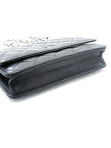 Chanel Wallet On Chain Quilted Lambskin Black Leather Wallets Accessory (view 2)