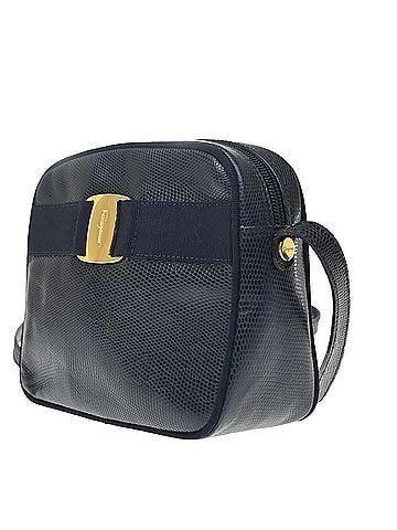 Salvatore Ferragamo Vara Bow Camera Leather Navy Leather Shoulder Bag Bag (view 2)