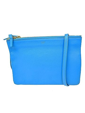 Céline Trio Leather Blue Leather Shoulder Bag Bag (view 1)