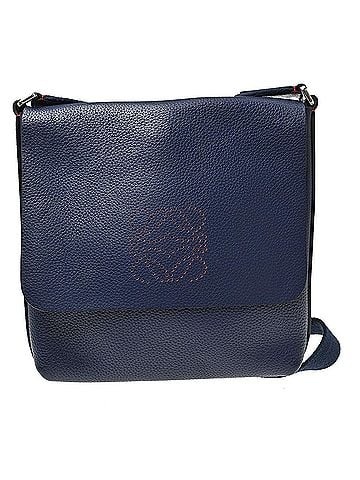 Loewe Anagram Leather Blue Leather Shoulder Bag Bag (view 1)