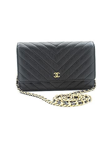 Chanel Wallet On Chain Chevron Caviar Black Calfskin Wallets Accessory (view 1)