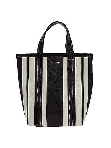 Balenciaga Barbes East West Shopper Tote Striped Leather Black Leather Tote Bag Bag (view 1)