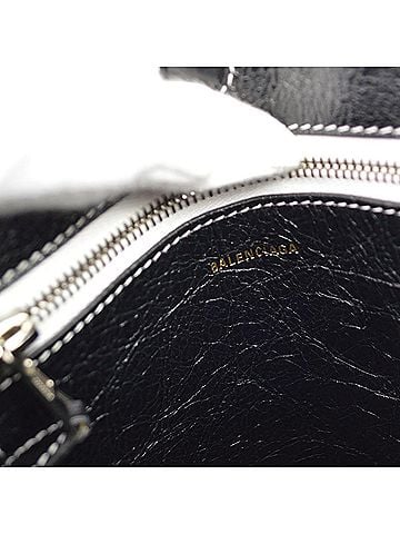 Balenciaga Barbes East West Shopper Tote Striped Leather Black Leather Tote Bag Bag (view 2)