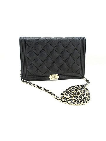 Chanel Boy Wallet On Chain Quilted Caviar Black Calfskin Wallets Accessory (view 1)