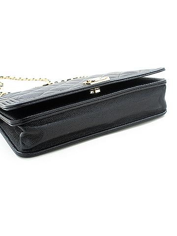 Chanel Boy Wallet On Chain Quilted Caviar Black Calfskin Wallets Accessory (view 2)