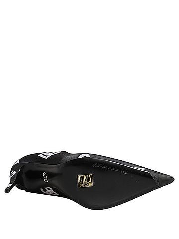 Dolce & Gabbana Black Logo Stretch Heels Ankle Boots Women's Shoes (view 2)
