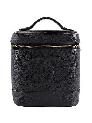 Chanel Vintage Timeless Cosmetic Case Caviar Black Leather Handbag (view 1)
