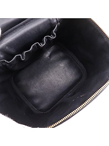 Chanel Vintage Timeless Cosmetic Case Caviar Black Leather Handbag (view 2)