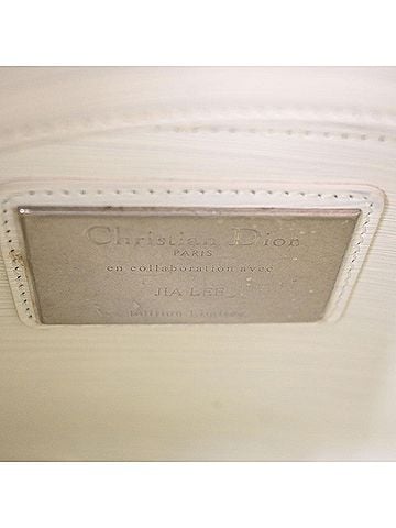 Dior My Abcdior Lady Dior Embroidered Printed Leather White Leather Tote Bag Bag (view 2)