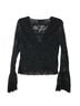 Guess Floral Black Long Sleeve Blouse Size L - photo 2