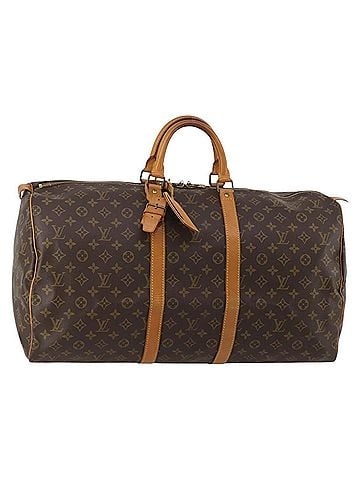 Louis Vuitton Keepall Monogram Brown Canvas Travel Bag Bag (view 1)