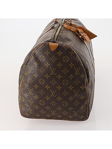 Louis Vuitton Keepall Monogram Brown Canvas Travel Bag Bag (view 2)